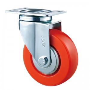 Medium Duty - Verchromtes Gehäuse mit rotem TPE-Rad