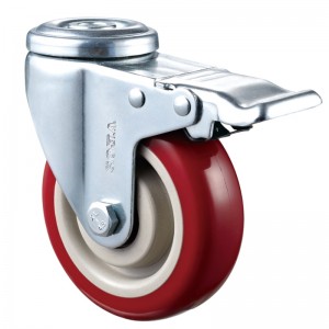 Medium Duty - Verchromtes Gehäuse mit rotem 2-TPE-Rad