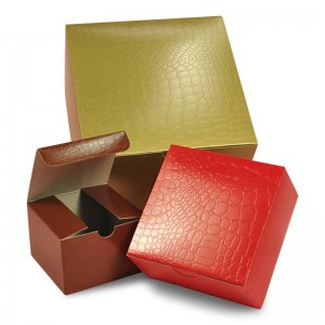 Farbige Alligator geprägte Tuck Top Box