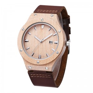 Natur Holz Uhr Mann Analog Quarz Lederband Mode Roman Zebra Watch Herren moderne coole Uhr