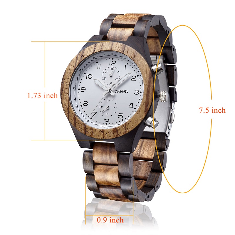 100% natürliche handgemachte spezielle hölzerne Uhr