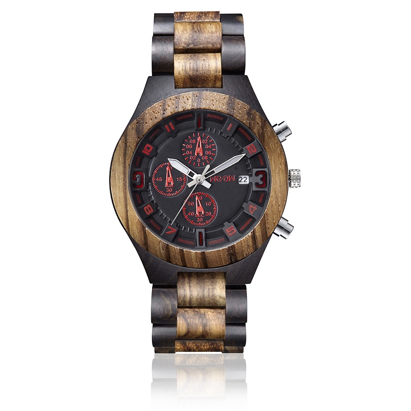 Neue Produkte Kundengebundene Logo-Armbanduhr für Mann-hölzerne Uhr hölzern