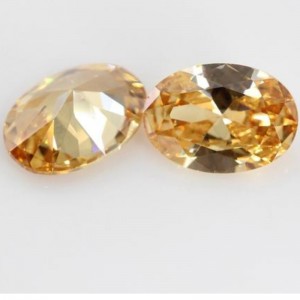 925 Sterling Silber Champagner synthetischen Kristall Edelstein Anhänger Frauen Halskette