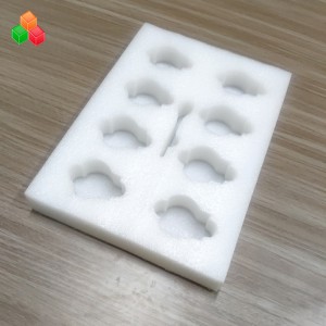 maßgeschneiderte Form gestanzt Pack Epe Innenschaum stoßfest bunte Epe Schaumstoffeinlage für Weinflasche Verpackungsmaterial