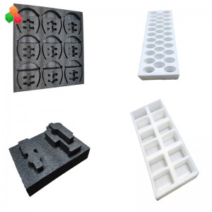 maßgeschneiderte Form gestanzt Pack Epe Innenschaum stoßfest bunte Epe Schaumstoffeinlage für Weinflasche Verpackungsmaterial