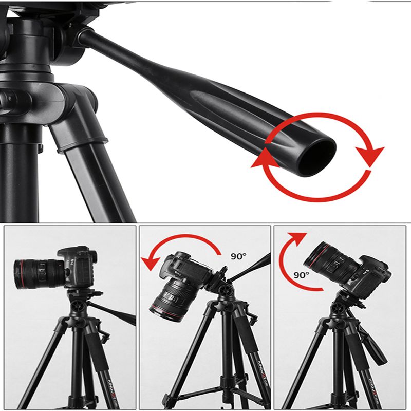 KINGJOY leichtes Flip-Lock-Videostativ VT-860 mit Drei-Wege-Kopf