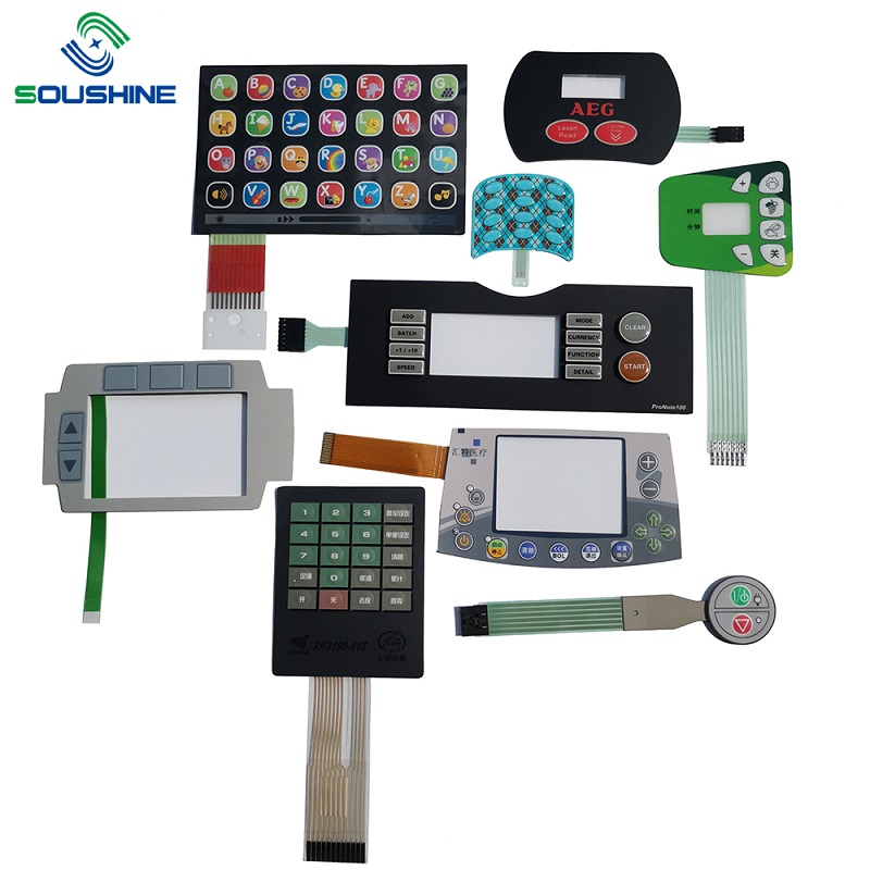 Kundenspezifische Folientastatur aus Silikon mit Knopfgummi für den Währungsdetektor