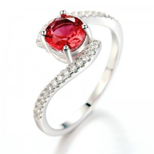 Verlobungsringe für Frauen Amethyst Zirkonia Ringe Rubinringe Versprechen Ringe