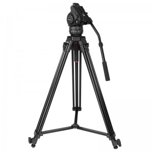 KINGJOY 3-teiliges professionelles Hochleistungs-Videostativ VT-2100L mit Flüssigkeits-Dämpfungskopf VT-3550 für Camcorder