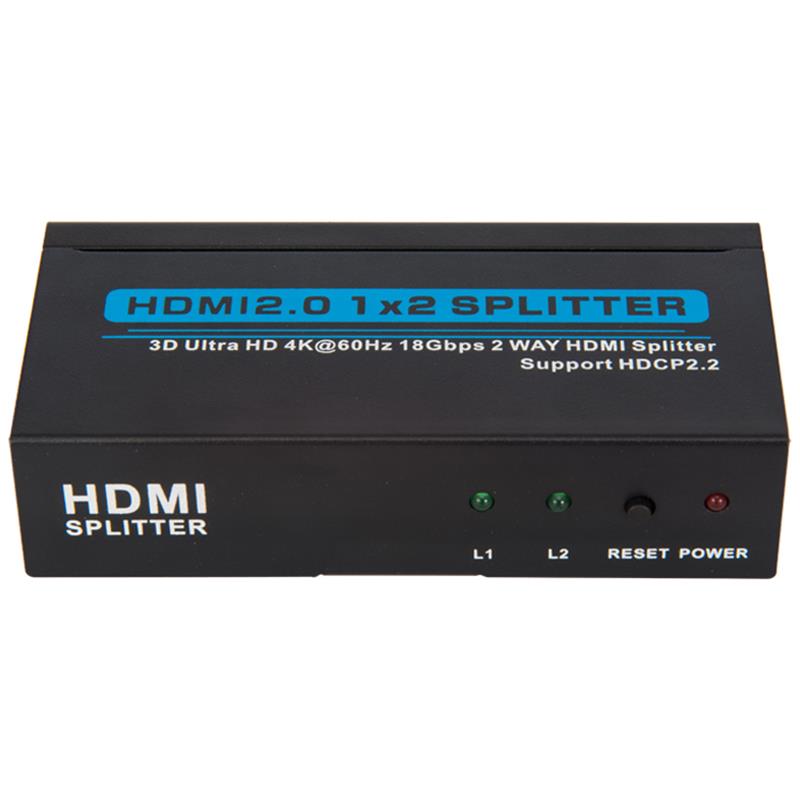 V2.0 HDMI 1x2 Splitter Unterstützung 3D Ultra HD 4Kx2K @ 60Hz HDCP2.2