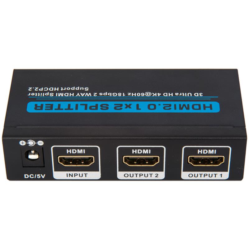 V2.0 HDMI 1x2 Splitter Unterstützung 3D Ultra HD 4Kx2K @ 60Hz HDCP2.2