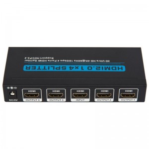 V2.0 HDMI 1x4 Splitter Unterstützung 3D Ultra HD 4Kx2K @ 60Hz HDCP2.2