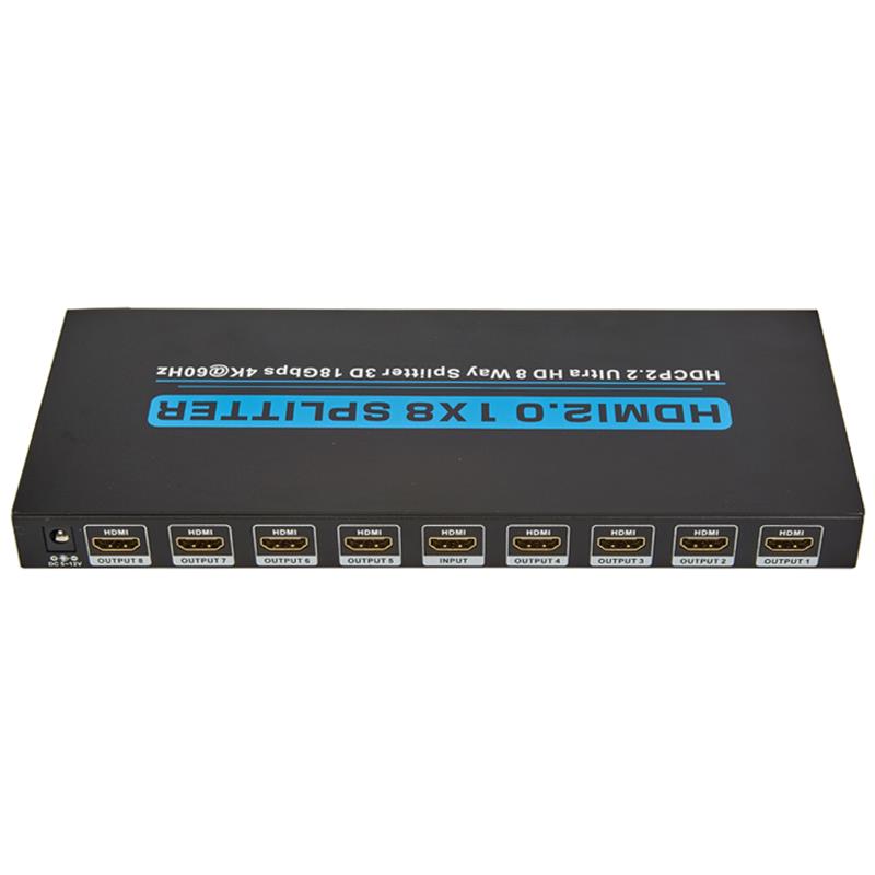 V2.0 HDMI 1x8 Splitter Unterstützung 3D Ultra HD 4Kx2K @ 60Hz HDCP2.2