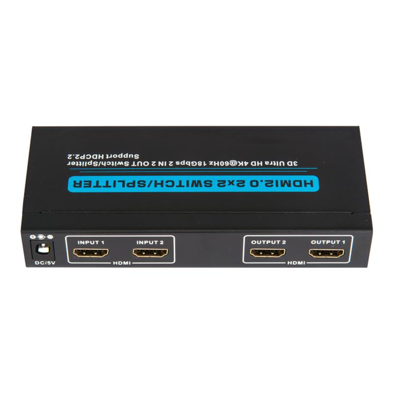 V2.0 HDMI 2x2 Switch / Splitter-Unterstützung 3D Ultra HD 4Kx2K @ 60Hz HDCP2.2