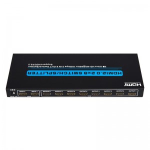 V2.0 HDMI 2x8 Switch \/ Splitter-Unterstützung 3D Ultra HD 4Kx2K @ 60Hz HDCP2.2