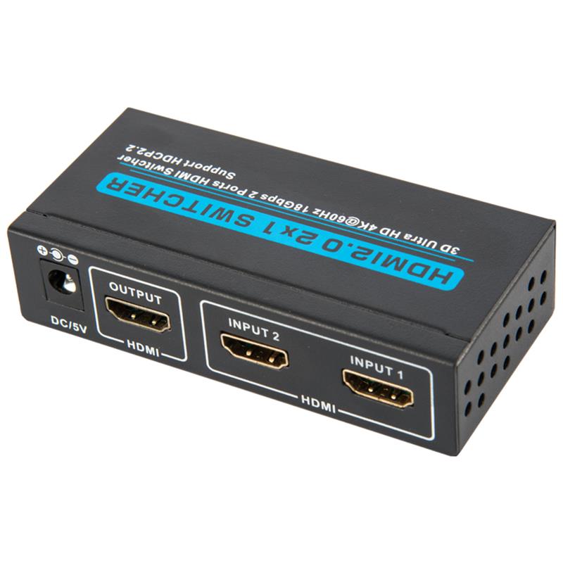 V2.0 HDMI 2x1 Switcher Unterstützt 3D Ultra HD 4Kx2K @ 60Hz HDCP2.2