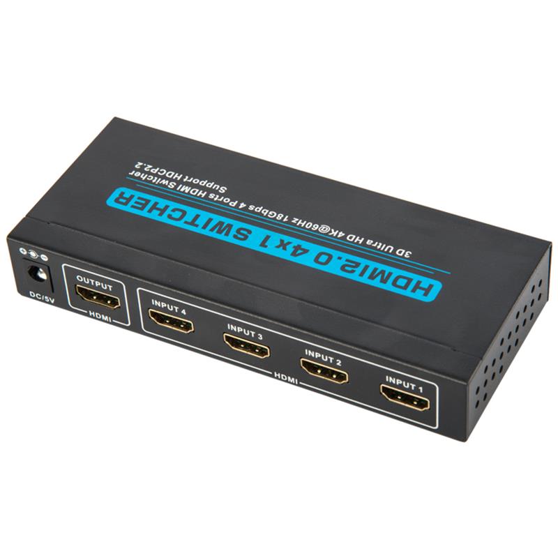 V2.0 HDMI 4x1 Switcher Unterstützt 3D Ultra HD 4Kx2K @ 60Hz HDCP2.2