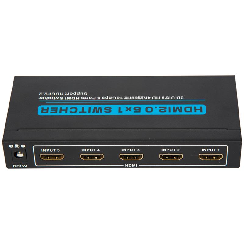 V2.0 HDMI 5x1 Switcher Unterstützt 3D Ultra HD 4Kx2K @ 60Hz HDCP2.2
