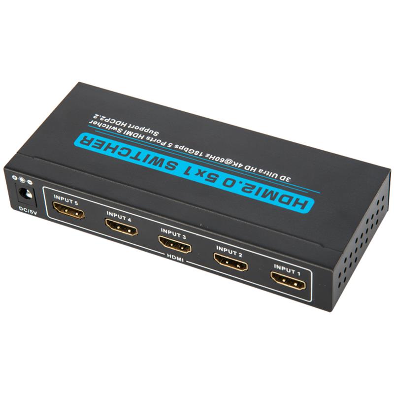 V2.0 HDMI 5x1 Switcher Unterstützt 3D Ultra HD 4Kx2K @ 60Hz HDCP2.2