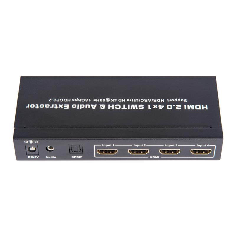 V2.0 HDMI 4x1 Switcher & Audio Extractor Unterstützung ARC Ultra HD 4Kx2K @ 60Hz HDCP2.2 18Gbps