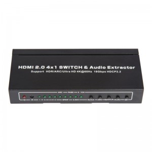 V2.0 HDMI 4x1 Switcher & Audio Extractor Unterstützung ARC Ultra HD 4Kx2K @ 60Hz HDCP2.2 18Gbps
