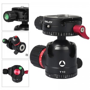 Kingjoy T10 Low Profile Kugelkopf mit Panorama-Schnellwechselplatte