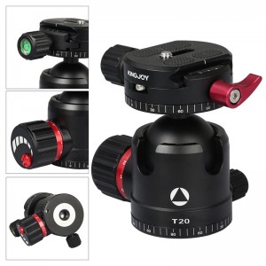 Kingjoy T20 Low Profile Kugelkopf mit Panorama-Schnellwechselplatte