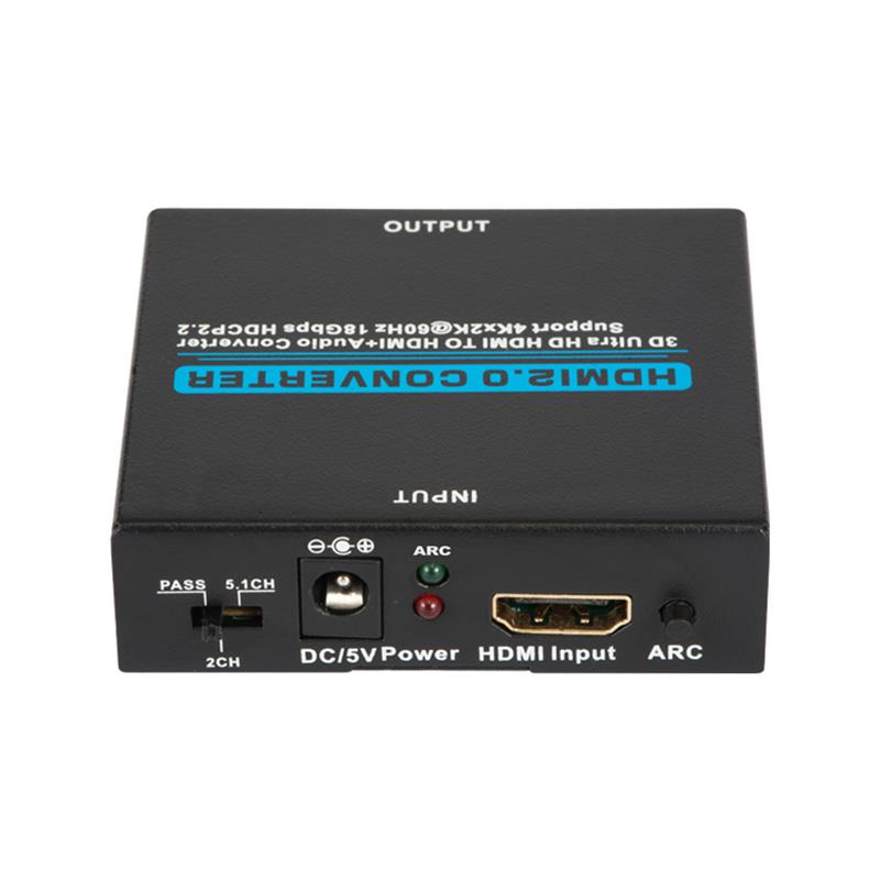 V2.0 HDMI Audio Extractor HDMI zu HDMI + Audio Konverter Unterstützt 3D Ultra HD 4Kx2K bei 60Hz HDCP 2.2 18Gbps
