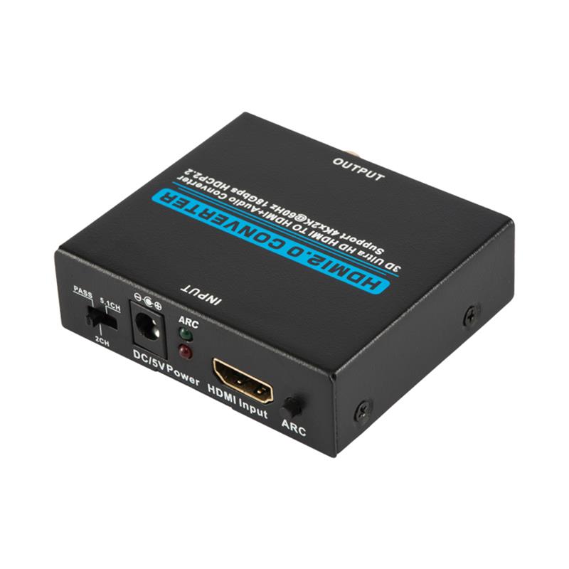 V2.0 HDMI Audio Extractor HDMI zu HDMI + Audio Konverter Unterstützt 3D Ultra HD 4Kx2K bei 60Hz HDCP 2.2 18Gbps