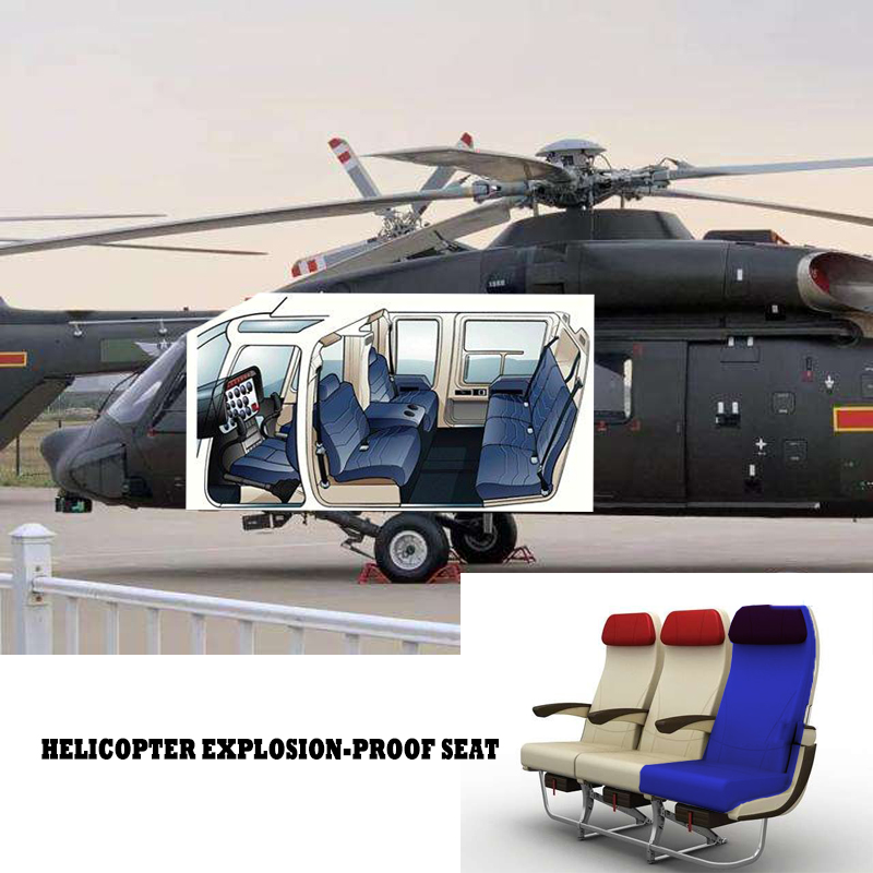 Unser Schaumstoffkissen kann auch auf dem explosionsgeschützten Sitz des Hubschraubers verwendet werden. (ACF)