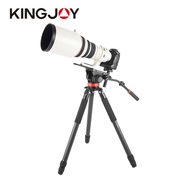 Kingjoy Professional Flexibles Kohlefaser-Videokamerastativ K4207