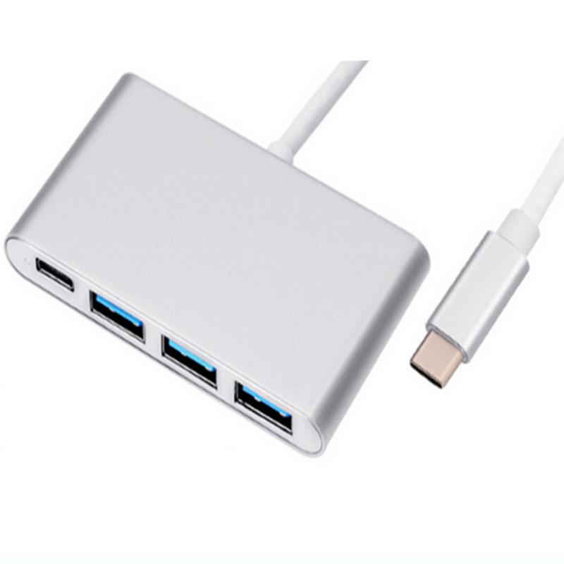 4-in-1 USB Typ C auf USB 3.0x3 + Typ C Hub Adapter