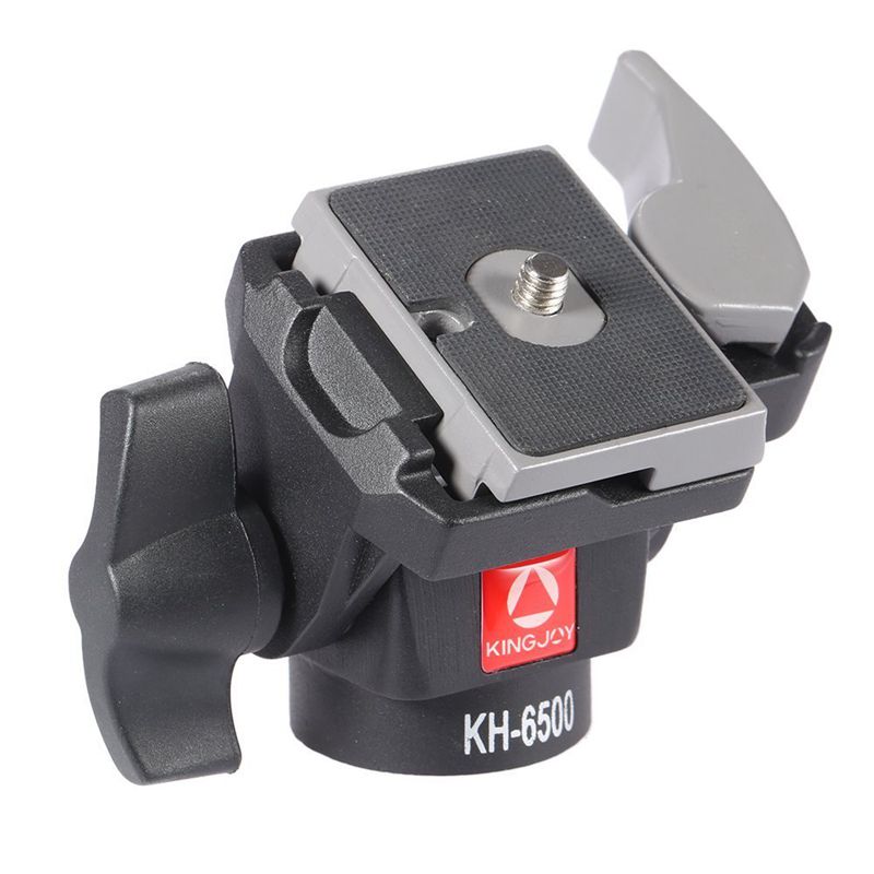 Kingjoy Professional Wearable 2-Wege Pan Tilt Aluminium Schwenkkamera Fotokopf KH-6500