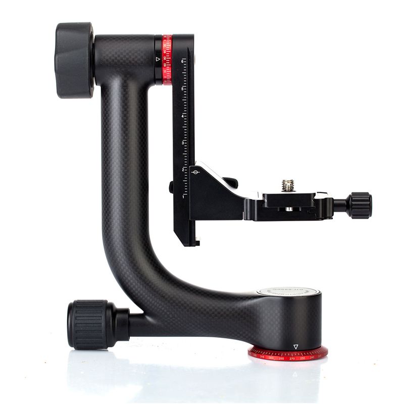 KINGJOY Heavy Duty Carbon Stativzubehör Kardanischer Kopf mit Arca-Swiss Schnellwechselplatte bis zu 20 kg