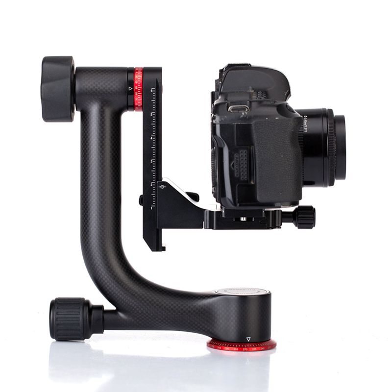 KINGJOY Heavy Duty Carbon Stativzubehör Kardanischer Kopf mit Arca-Swiss Schnellwechselplatte bis zu 20 kg