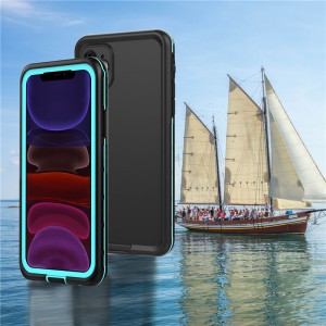 robust Telefon-Fall iphone 11 beste wasserdichte Tasche für iphone 11 Schwimmtelefon Gehäuse (blau) mit solider Farbe Rückendeckung