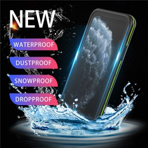 Universelles wasserdichtes Handtelefon wasserdichtes Gehäuse iphone wasserdichtes Telefon für iphone 11 pro ((schwarz) mit massiver Rückendeckung