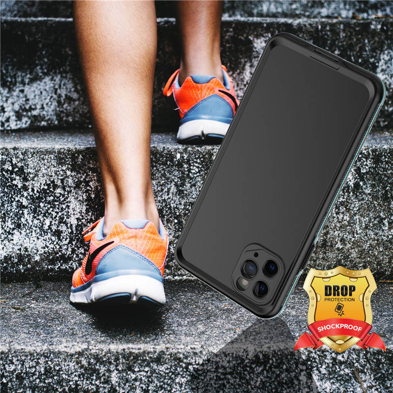 Iphone Schutzhüllen wasserdicht Kunststoff wasserdicht Unterwasser wasserdicht Gehäuse für iphone 11 pro max (blau) mit fester Farbe Rückendeckung