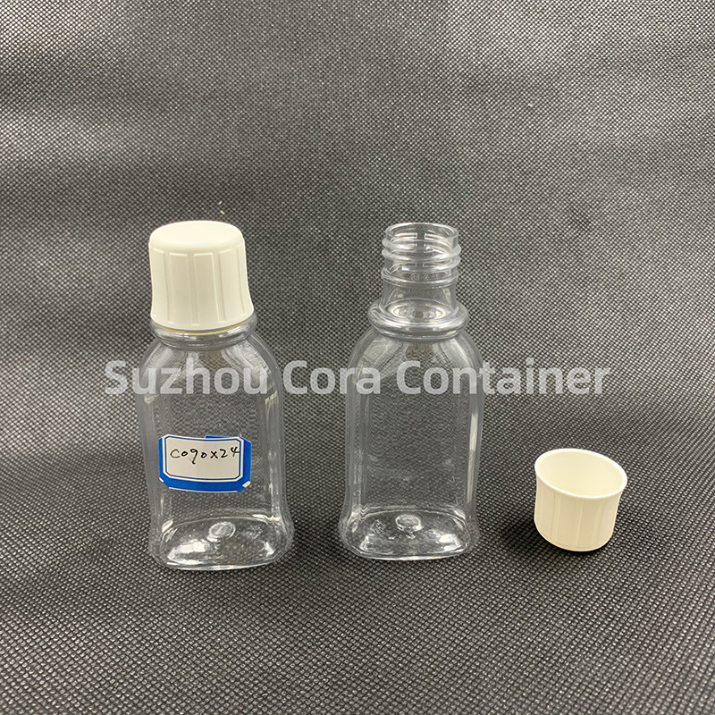 90ml Hals-Größe 24mm Pet Plastic Kosmetik Flasche mit Schraubverschluss