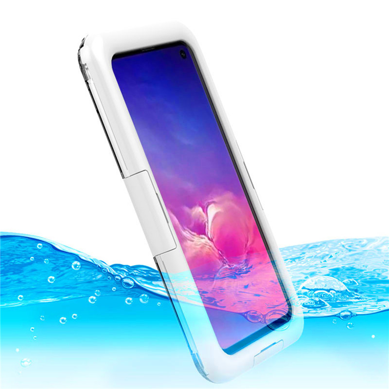 Telefon-Gehäuse mit Wasser in ihnen Telefon Wasser-Schutz-Rettungstasche für Samsung S10 () Weiß)