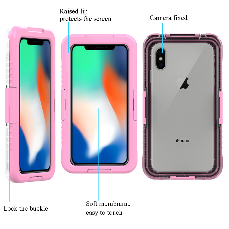 Gute wasserdichte Gehäuse Trockenbeutel für iphone XS Max Handy wterproof Tasche () Pink)