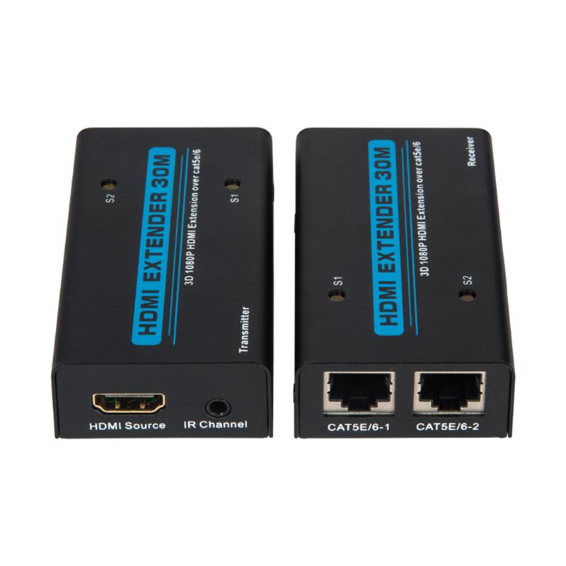 V1.3 HDMI Extender 30m über Dual Cat5e / 6-Kabel Unterstützt Full HD 1080P