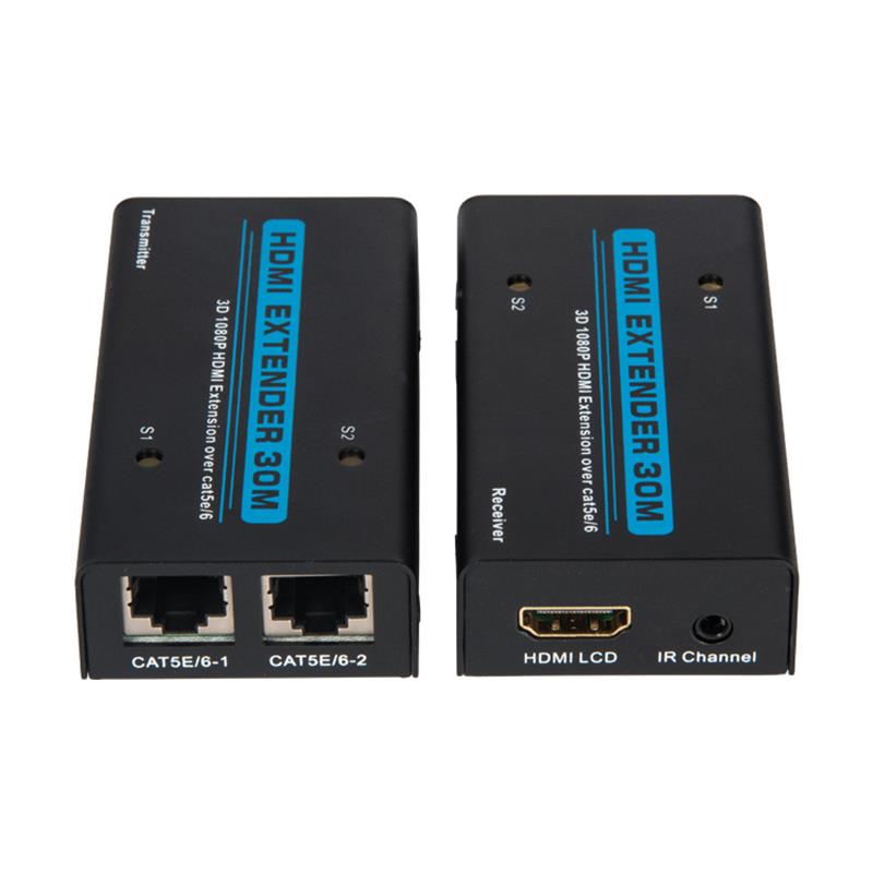 V1.3 HDMI Extender 30m über Dual Cat5e / 6-Kabel Unterstützt Full HD 1080P