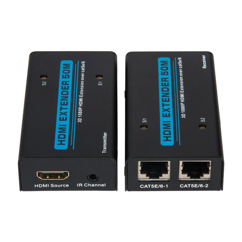 V1.3 HDMI Extender 50m über Dual Cat5e / 6-Kabel Unterstützt Full HD 1080P