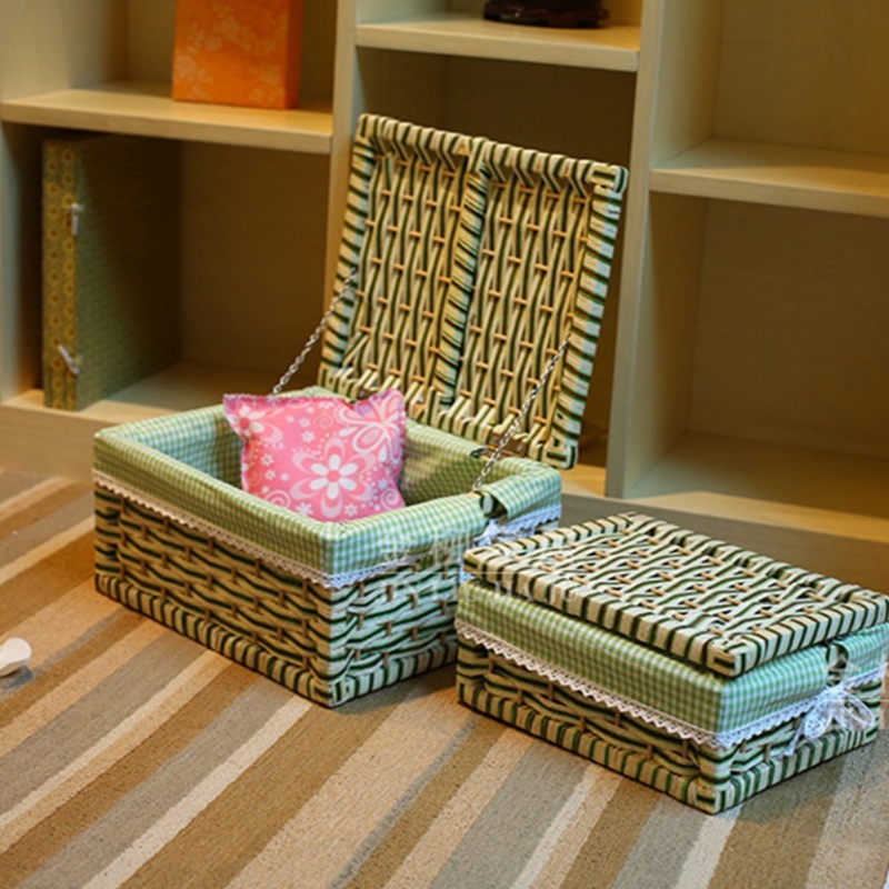 Lined Storage Basket mit Deckel