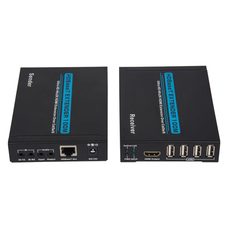 V1.4 4K HDBasET HDMI KVM Extender 100m über Single cat5e/6 cable100m@4Kx2K/30Hz
