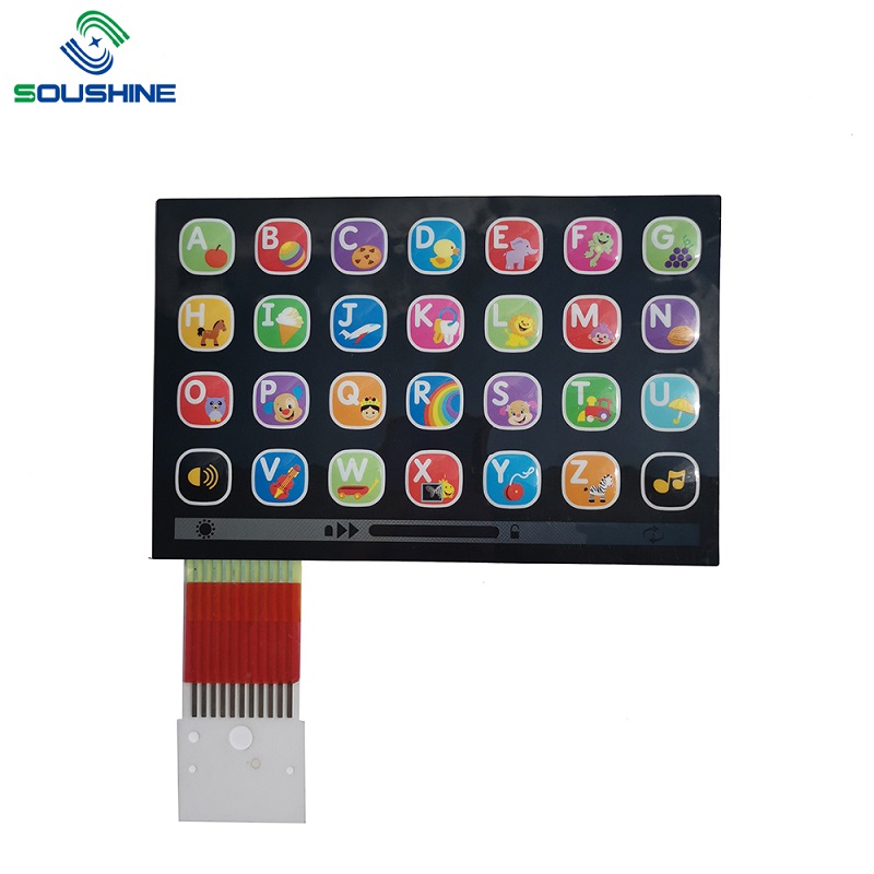 3,7 * 3,7 * 0,35 Skrwaee030 Albs Headset Wire Membrane Switch