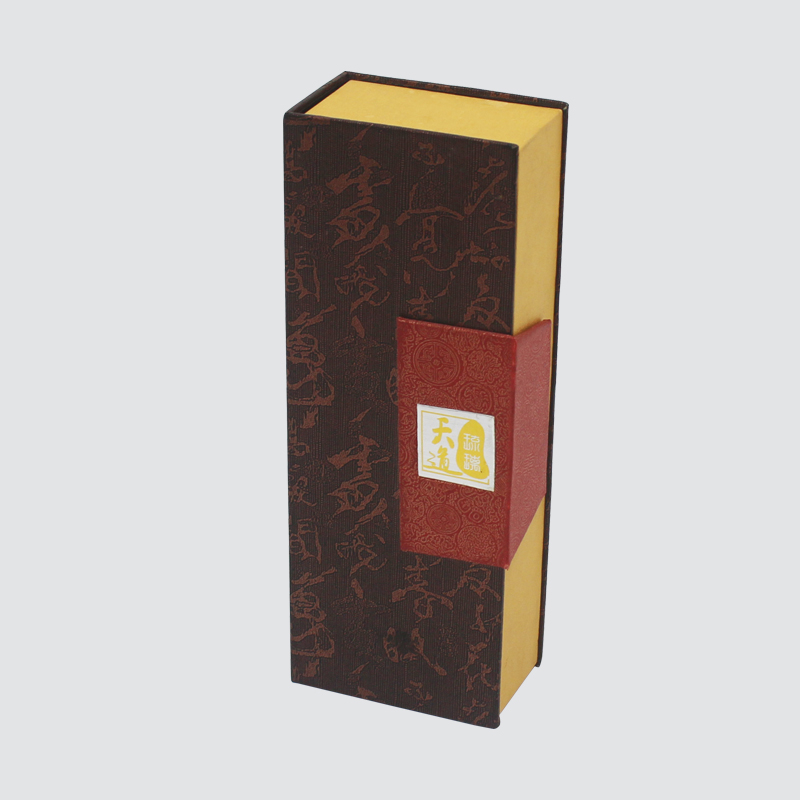 Klassische traditionelle Handschrift geprägte Magnet Flip Cover Geschenkbox