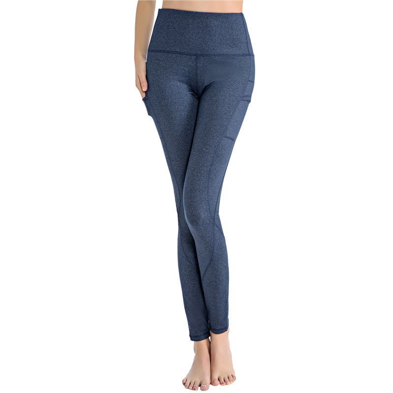 FDMF010- Out Pocket High Waist Yogahosen, Tummy Control