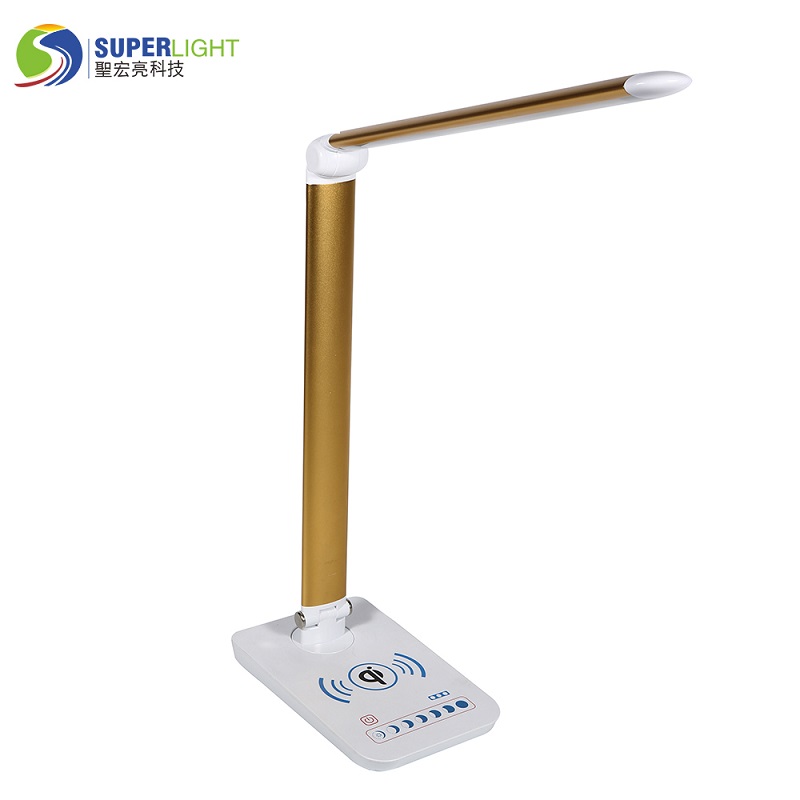 589sw 8W,5 color mode,7 brightness change, Wireless lading led desk light